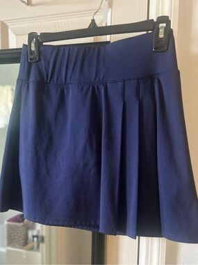 Tommy Bahama Navy Pleated Mini Skirt